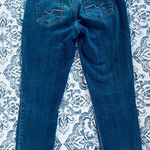 7 For All Mankind Medium Blue Straight Leg Jeans